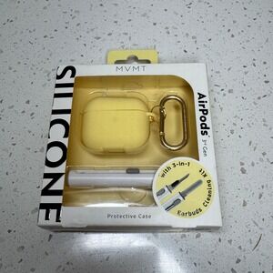 NIB MVMT Yellow Silicone Case for AirPods 3rd Gen with 3-in-1 Cleaning Kit